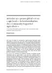 Articuler un &laquo; penser global &raquo; et un &laquo; agir local &raquo; : la territorialisation des &laquo; Community Supported Agriculture &raquo;