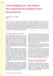 Les strat&eacute;gies de valorisation des coop&eacute;ratives laiti&egrave;res selon les territoires