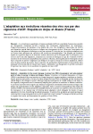 Ladaptation aux &eacute;volutions r&eacute;centes des vins vue par des vignerons dAOP. Enqu&ecirc;te en Anjou et Alsace (France)