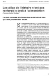 Les al&eacute;as de l'histoire n'ont pas renforc&eacute; le droit &agrave; l'alimentation