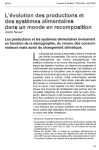L'&eacute;volution des productions et des syst&egrave;mes alimentaires dans un monde en recomposition