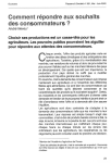 Comment r&eacute;pondre aux souhaits des consommateurs ?