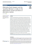 Alternative food shoppers and the quantity dilemma: a study on the determinants of their purchases at alternative markets