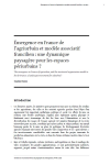 &Eacute;mergence en France de lagriurbain et mod&egrave;le associatif francilien : une dynamique paysag&egrave;re pour les espaces p&eacute;riurbains ?