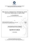 Analyse de la variabilit&eacute; de lefficience de lazote chez le bl&eacute; tendre dans la plaine du Sa&iuml;s