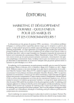 &Eacute;ditorial : Marketing et d&eacute;veloppement durable : quels enjeux pour les marques et les consommateurs ?