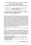 La pauvret&eacute; en rural ; quels acteurs, quelles actions pour quels projets ? L'exemple de la r&eacute;gion Auvergne-Rh&ocirc;ne-Alpes
