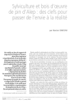 Sylviculture et bois d' oeuvre de pin d'Alep : des clefs pour passer de l'envie a la r&eacute;alit&eacute;