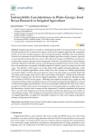Sustainability considerations in waterenergyfood nexus research in irrigated agriculture