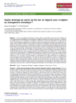 Quelle strat&eacute;gie de semis du bl&eacute; dur en Alg&eacute;rie pour sadapter au changement climatique ?