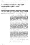 S&eacute;curit&eacute; alimentaire : objectif majeur de l'apr&egrave;s Covid