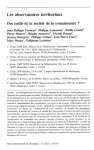 Les observatoires territoriaux Des outils de la soci&eacute;t&eacute; de la connaissance ?