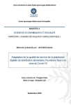 Adaptation de la qualit&eacute; de service de la plateforme digitale de distribution alimentaire Pourdebon face &agrave; la crise du Covid-19