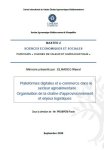 Plateformes digitales et e-commerce dans le secteur agroalimentaire : organisation de la cha&icirc;ne d'approvisionnement et enjeux logistiques