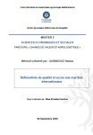 R&eacute;f&eacute;rentiels de qualit&eacute; et acc&egrave;s aux march&eacute;s internationaux