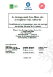Le d&eacute;veloppement dune fili&egrave;re ol&eacute;o-prot&eacute;agineuse soja en Picardie. Conditions socio-&eacute;conomiques pour un ancrage territorial durable de la culture