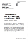 Comp&eacute;tences des managers en logistique et SCM : &eacute;tat des lieux en France