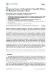Influencing factors of a sustainable vegetable choice. The romanian consumers case