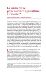 Le num&eacute;rique pour sauver lagriculture africaine ?