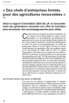 &laquo; Des chefs dentreprises form&eacute;s pour des agricultures renouvel&eacute;es &raquo;