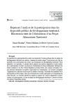 Repenser lanalyse de la participation dans les dispositifs publics de d&eacute;veloppement territorial. Illustration tir&eacute;e de l&eacute;laboration dun Projet Alimentaire Territorial