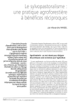 Le sylvopastoralisme : une pratique agroforesti&egrave;re &agrave; b&eacute;n&eacute;fices r&eacute;ciproques