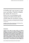 La biodiversit&eacute;, une ressource, mais aussi un fardeau ? Int&eacute;r&ecirc;t et limites des notions de services et disservices &eacute;cosyst&eacute;miques pour repenser les interactions nature-soci&eacute;t&eacute;s dans les territoires ruraux