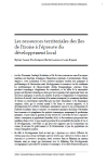 Les ressources territoriales des &icirc;les de lIroise &agrave; l&eacute;preuve du d&eacute;veloppement local