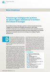 Retour d'exp&eacute;rience - Transition agro-&eacute;cologique des syst&egrave;mes de culture irrigu&eacute;s innovants sur le territoire des Coteaux de Gascogne