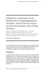 Politique de conservation de la biodiversit&eacute; et d'am&eacute;nagement du territoire : &eacute;tat de l'art sur la mise en uvre de la Trame verte et bleue en France
