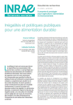 In&eacute;galit&eacute;s et politiques publiques pour une alimentation durable