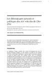 Les d&eacute;terminants naturels et politiques des AOC viticoles de C&ocirc;te-dOr