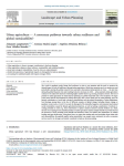 Urban agriculture  A necessary pathway towards urban resilience and global sustainability?