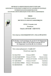Evaluation socio&eacute;conomique des projets de d&eacute;veloppement rural dans la wilaya de Tizi Ouzou et perspective de d&eacute;veloppement rural durable des territoires