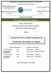 Conception de la cha&icirc;ne logistique de production des dattes en Alg&eacute;rie