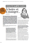Souverainet&eacute; alimentaire - &Agrave; boire et &agrave; manger