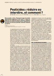 Pesticides : r&eacute;duire ou interdire, et comment ?
