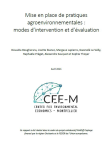 Mise en place de pratiques agroenvironnementales : modes dintervention et d&eacute;valuation