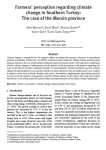 Farmers perception regarding climate change in southern Turkey: the case of Mersin province