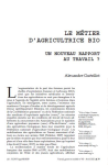 Le m&eacute;tier dagricultrice bio