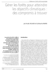 G&eacute;rer les for&ecirc;ts pour atteindre les objectifs climatiques : des compromis &agrave; trouver