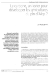 Le carbone, un levier pour d&eacute;velopper les sylvicultures du pin d'Alep ?