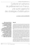 Carbone et sc&eacute;narios de pr&eacute;l&egrave;vement en France, une autre approche des strat&eacute;gies d'att&eacute;nuation