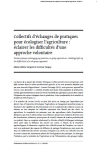Collectifs d&eacute;changes de pratiques pour &eacute;cologiser lagriculture : &eacute;clairer les difficult&eacute;s dune approche volontaire