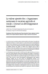 La valeur ajout&eacute;e des &laquo; organismes nationaux &agrave; vocation agricole et rurale &raquo; (Onvar) au d&eacute;veloppement territorial