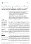 Organic agroforestry long-term field experiment designing trough actors knowledge towards food system sustainability