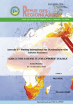 Revue des r&eacute;gions arides, n. 46 (1) - D&eacute;cembre 2020 - Actes du 6&egrave;me Meeting International sur lAridoculture et les Cultures Oasiennes sous le th&egrave;me : "Agriculture Oasienne et D&eacute;veloppement Durable" Tome 1