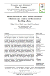 Mountain beef and wine: italian consumers definitions and opinions on the mountain labelling-scheme