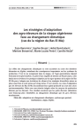 Les strat&eacute;gies dadaptation des agro-&eacute;leveurs de la steppe alg&eacute;rienne face au changement climatique (cas de la r&eacute;gion de Ras El Ma)