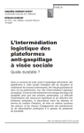 Linterm&eacute;diation logistique des plateformes anti-gaspillage &agrave; vis&eacute;e sociale